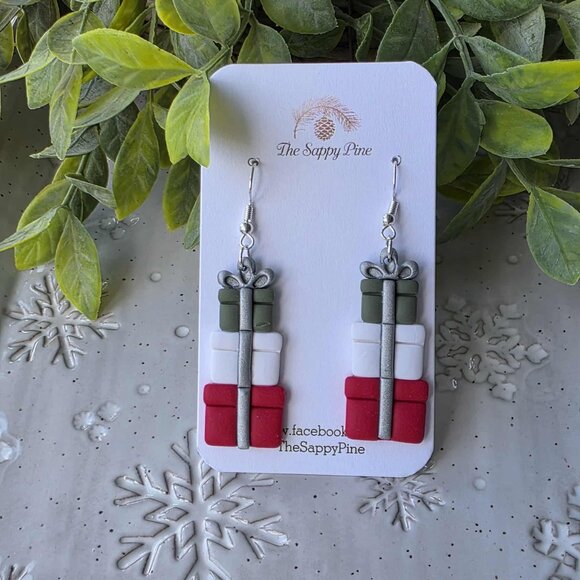 NEW Stack of Presents Earring Dangles - Picture 1 of 1